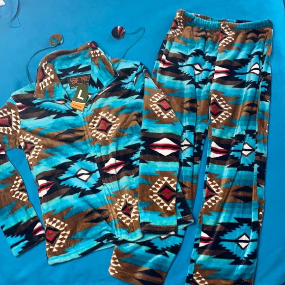 Trail Crest Pants - Aztec velour pantsuit size L